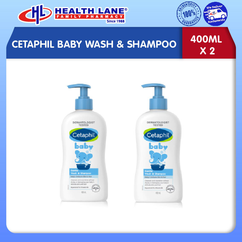 CETAPHIL BABY WASH & SHAMPOO 400MLX2